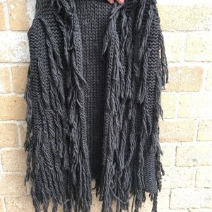 Anthropology shag vest label Maude